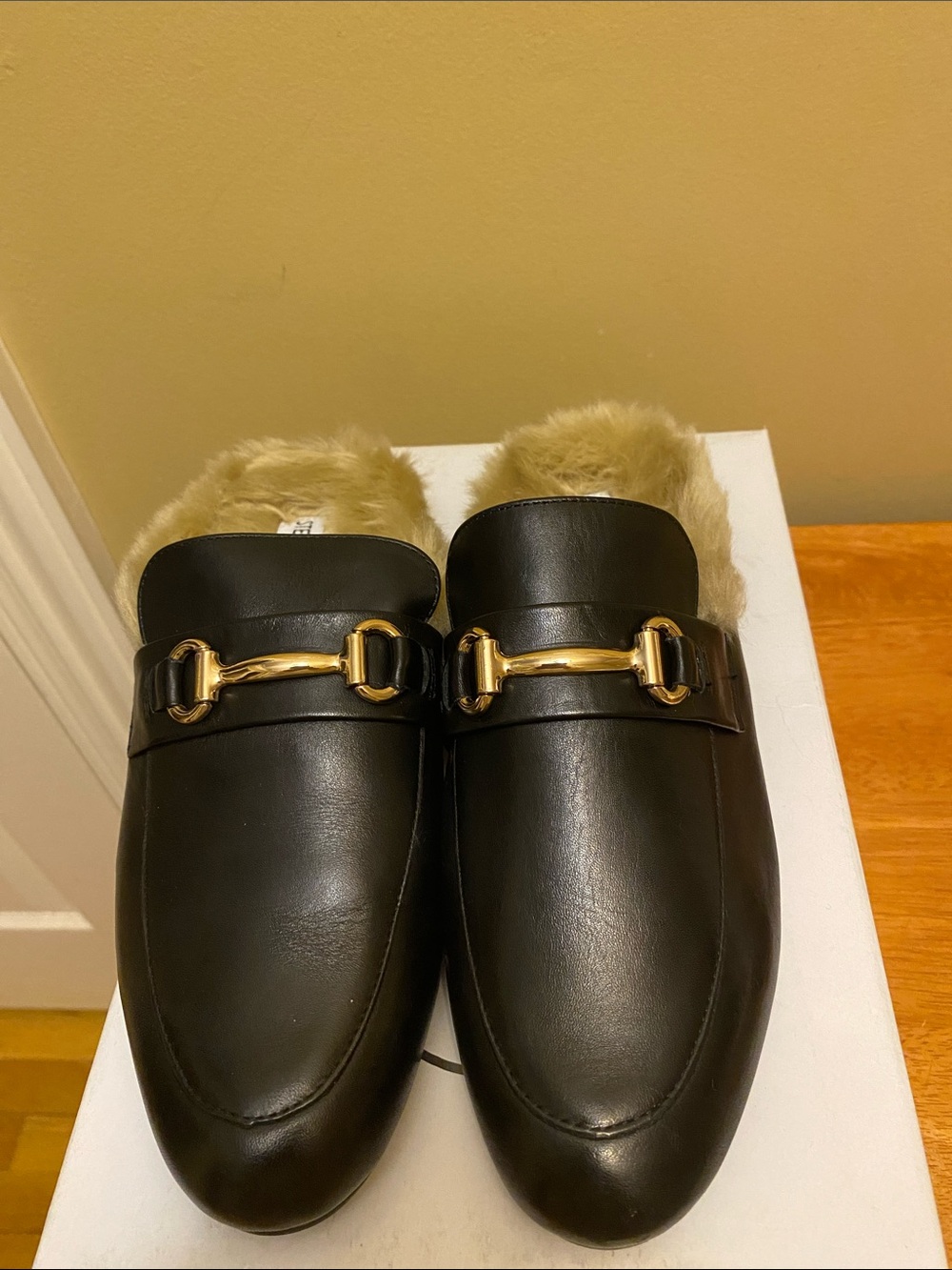 NIB Steve Madden Jill Leather Slide-On Mules Shoes 8.5